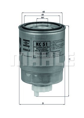 Fuel Filter MAHLE KC51