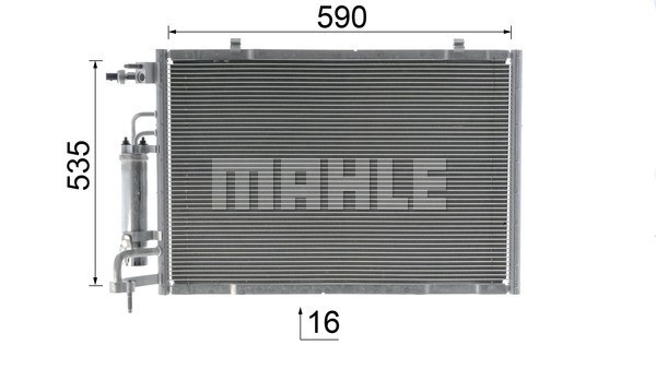 Condenser, air conditioning MAHLE AC750000P 10