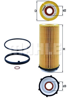 Oil Filter MAHLE OX560D