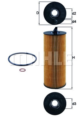 Oil Filter MAHLE OX361/4D