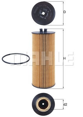 Oil Filter MAHLE OX174D