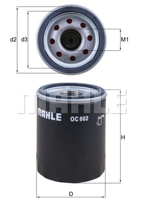 Oil Filter MAHLE OC602