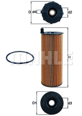Oil Filter MAHLE OX196/1D1