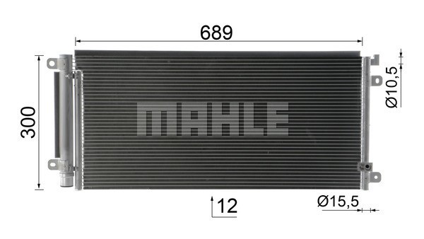 Condenser, air conditioning MAHLE AC104000P 10