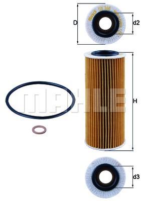 Oil Filter MAHLE OX368D1