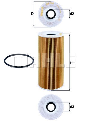Oil Filter MAHLE OX366D