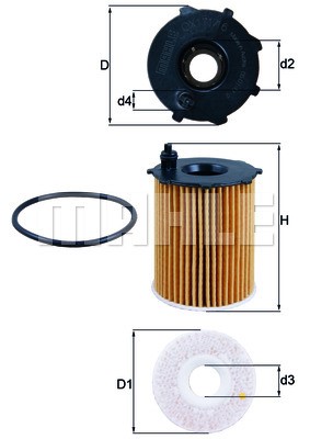 Oil Filter MAHLE OX171/16D