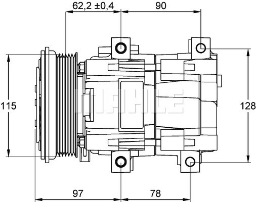 Compressor, air conditioning MAHLE ACP153000P 2