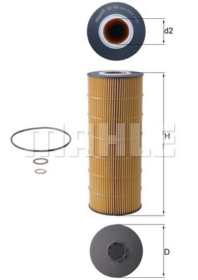 Oil Filter MAHLE OX168D 5
