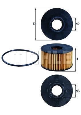 Oil Filter MAHLE OX191D