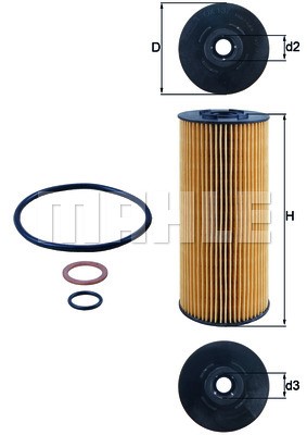 Oil Filter MAHLE OX137D2