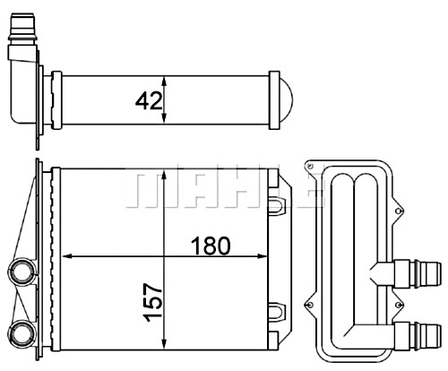 Heat Exchanger, interior heating MAHLE AH246000S