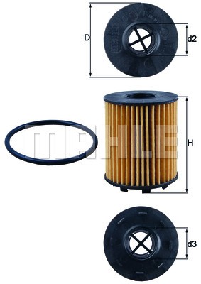 Oil Filter MAHLE OX371D