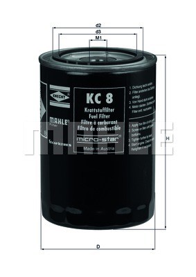 Fuel Filter MAHLE KC8