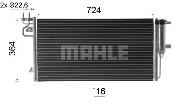 Condenser, air conditioning MAHLE AC103000P 10