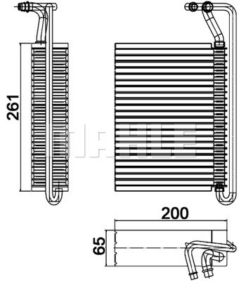 Evaporator, air conditioning MAHLE AE84000P 2