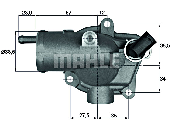 Thermostat, coolant MAHLE TH1187