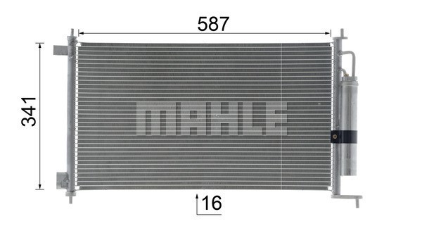 Condenser, air conditioning MAHLE AC559000S 11
