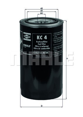 Fuel Filter MAHLE KC4