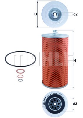 Oil Filter MAHLE OX69D 5