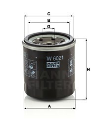 Oil Filter MANN-FILTER W6021