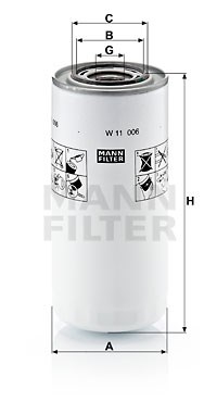 Oil Filter MANN-FILTER W11006