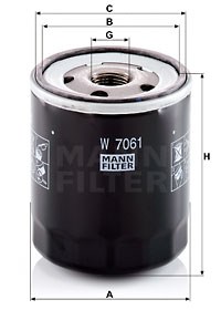 Oil Filter MANN-FILTER W7061