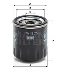 Oil Filter MANN-FILTER W8027