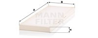 Filter, interior air MANN-FILTER CU50001