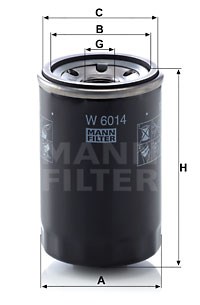 Oil Filter MANN-FILTER W6014