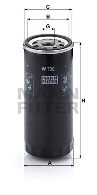 Oil Filter MANN-FILTER W730