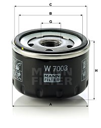 Oil Filter MANN-FILTER W7003