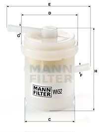 Fuel Filter MANN-FILTER WK52