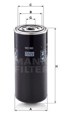 Hydraulic Filter, automatic transmission MANN-FILTER WD962