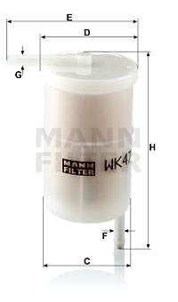 Fuel Filter MANN-FILTER WK47
