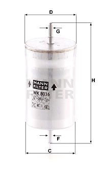 Fuel Filter MANN-FILTER WK8036