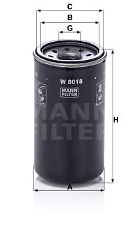 Oil Filter MANN-FILTER W8018