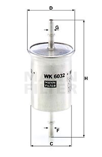 Fuel Filter MANN-FILTER WK6032