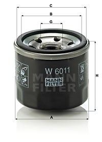 Oil Filter MANN-FILTER W6011