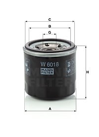 Oil Filter MANN-FILTER W6018