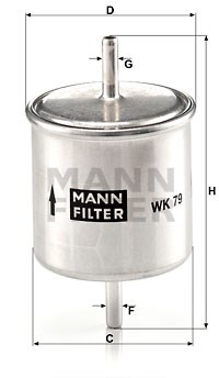 Fuel Filter MANN-FILTER WK79