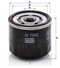 Oil Filter MANN-FILTER W7069
