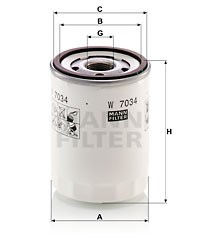 Oil Filter MANN-FILTER W7034