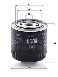 Hydraulic Filter, automatic transmission MANN-FILTER W920