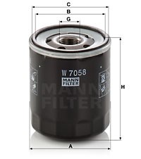 Oil Filter MANN-FILTER W7058