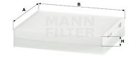Filter, interior air MANN-FILTER CU17001
