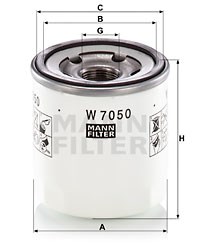 Oil Filter MANN-FILTER W7050