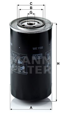 Fuel Filter MANN-FILTER WK1168
