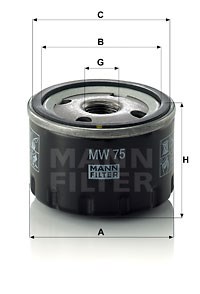 Oil Filter MANN-FILTER MW75
