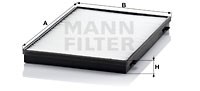 Filter, interior air MANN-FILTER CU3943
